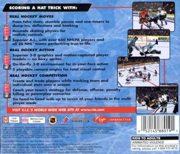 NHL Powerplay 98 (US) box cover back